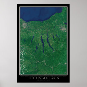 Poster do satélite da região dos lagos finger