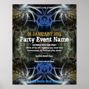 Poster do Scifi Fractal" do evento do partido do "