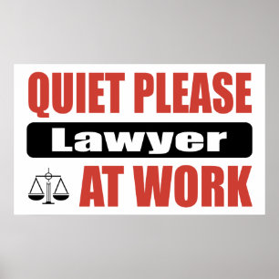 Poster Do silêncio advogado por favor no trabalho