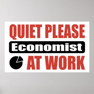 Póster Do silêncio economista por favor no trabalho