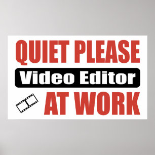 Poster Do silêncio editor video por favor no trabalho