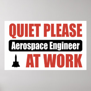 Poster Do silêncio engenheiro aeroespacial por favor no