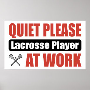 Poster Do silêncio jogador do Lacrosse por favor no