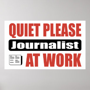 Póster Do silêncio journalista por favor no trabalho