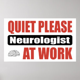 Póster Do silêncio neurologista por favor no trabalho