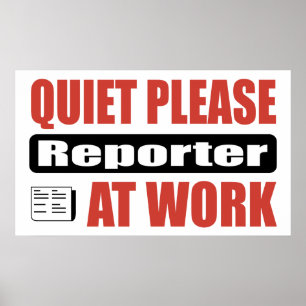 Poster Do silêncio repórter por favor no trabalho