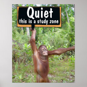 Póster Do silêncio sala de aula por favor
