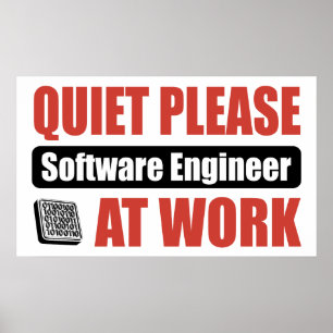 Poster Do silêncio Software Engineer por favor no