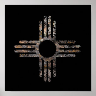 Poster do Símbolo Sol Zia do Novo México