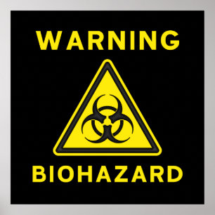 Poster do sinal de aviso do Biohazard