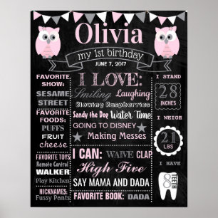 Poster do sinal do quadro da festa de aniversário