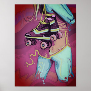 Poster do skate de rolo