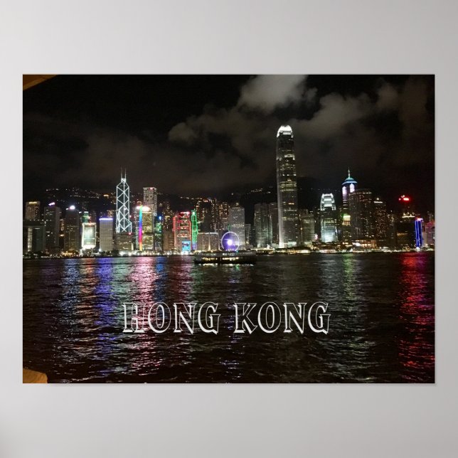 Poster do Skyline de Hong Kong (Frente)