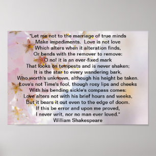 Poster do soneto de Shakespeare