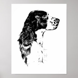 Poster do Spaniel de Springer inglês da arte do