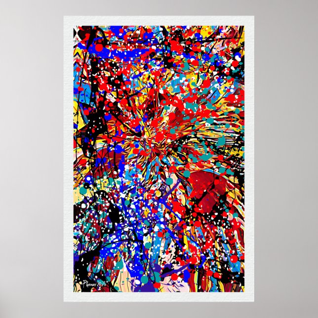 Poster do Splatter Expressionism Paint Splatter (Frente)