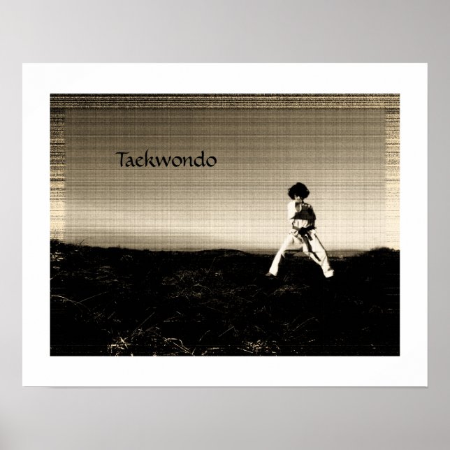Poster do taekwondo impressionante (Frente)