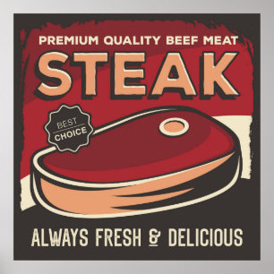 Poster do talhante retro-vintage legal