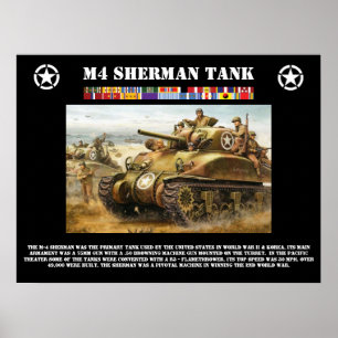 Poster do tanque de M-4 Sherman