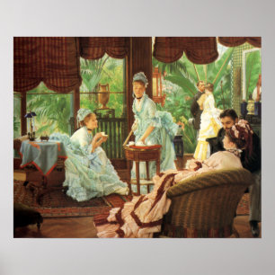 Poster do tea party do Victorian de James Tissot