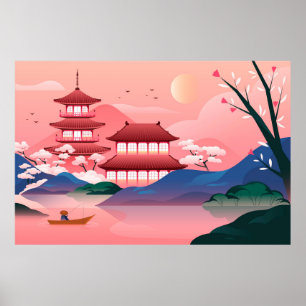 Poster do Templo Japonês