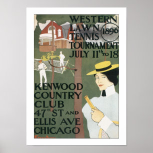 Poster do tênis de Chicago do vintage