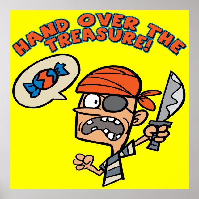 Poster do tesouro pirata (Frente)