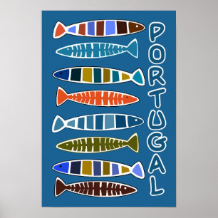 Poster do teste padrão dos peixes de PORTUGAL