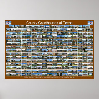 Poster do Texas County Courthouses (horizontal mar