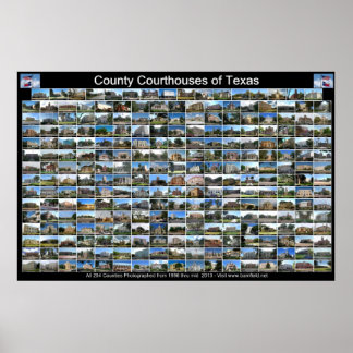 Poster do Texas County Courthouses (horizontal neg