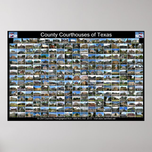 Poster do Texas County Courthouses (horizontal neg (Frente)