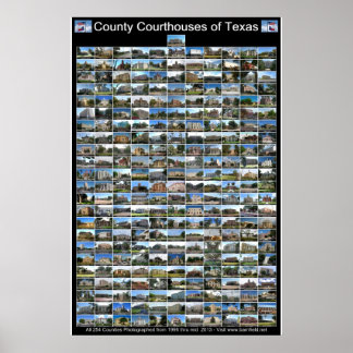 Poster do Texas County Courthouses (vertical preta