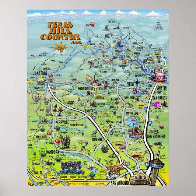 Poster do Texas Hill Country (Frente)