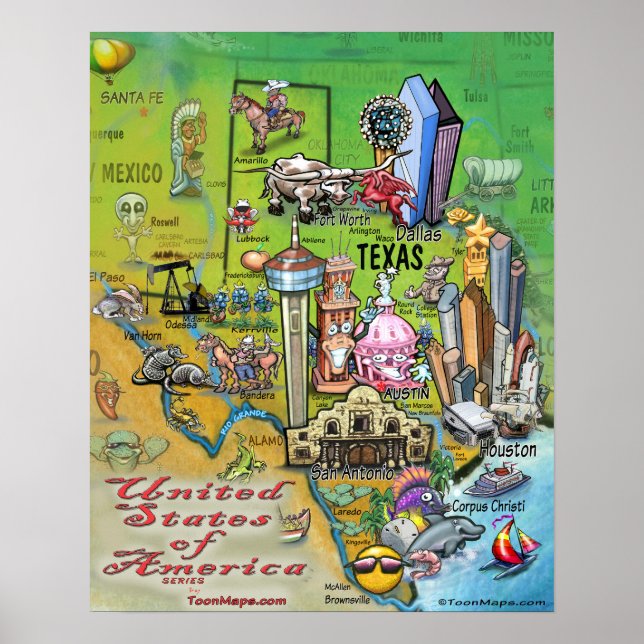 Poster do Texas USA (Frente)