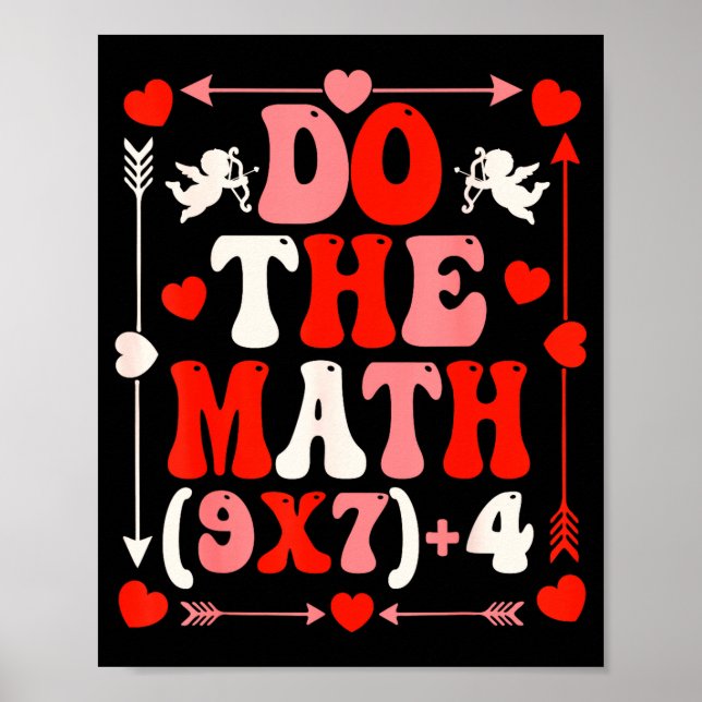 Poster Do The Math Teacher 67 Meme Six Seven Valentine's  (Frente)