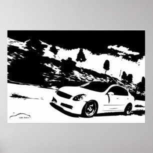 Poster do tiro do lado do sedan G35