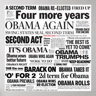 Poster do título da Re-Eleição de Obama