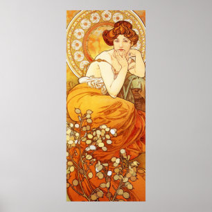 Poster do topázio de Alphonse Mucha