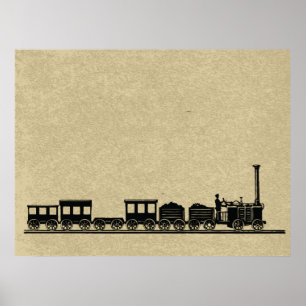 Poster do trem do vintage