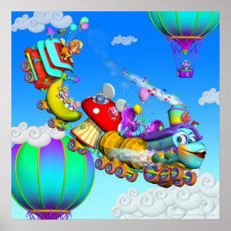 Poster do trem GiggleBelly 18x18
