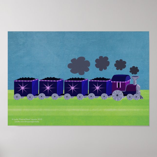 Poster do trem Indigo & Purple Choo (Frente)