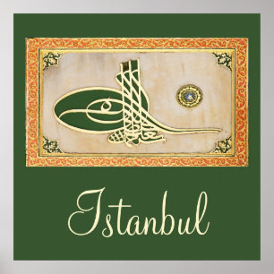 Poster do tughra da sultão do otomano