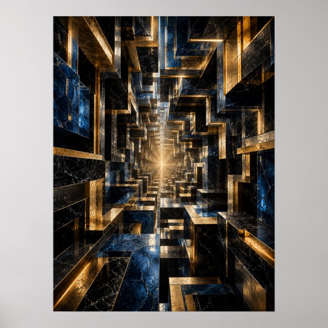 Poster do Túnel de Cubo Infinito - (Frente)