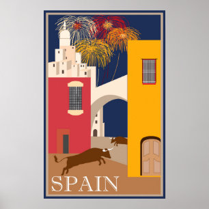 Poster do turismo do viagem da espanha do vintage