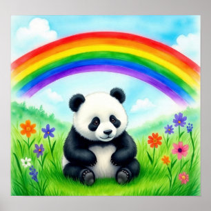 Poster do Urso de Panda de Aquarela