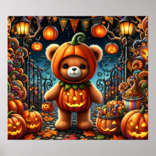 Poster do Urso de Teddy Halloween