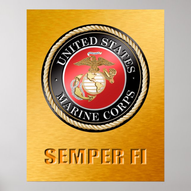 POSTER do USMC Semper Fi (Frente)