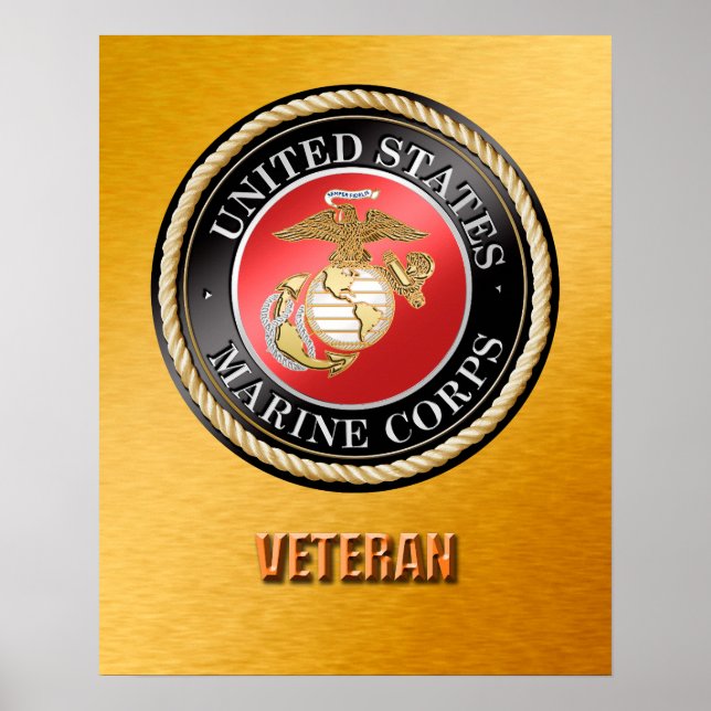 POSTER do USMC Veteran (Frente)