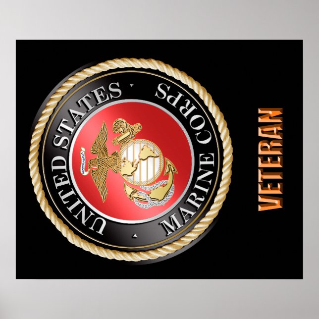 POSTER do USMC Veteran (Frente)