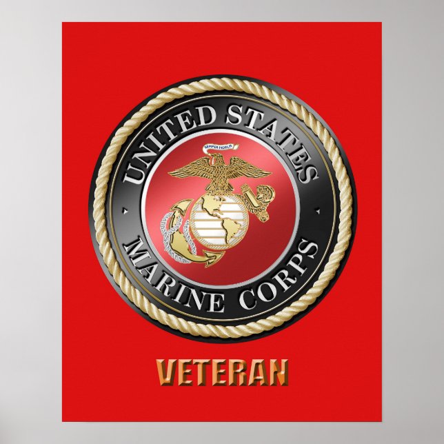 POSTER do USMC Veteran (Frente)
